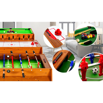 3-in-1 roterende speltafel - Thunder Ultimate - Tafelvoetbal / airhockey / pool