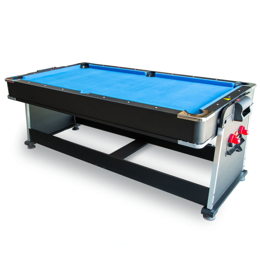 4-in-1 multifunctionele speeltafel - Thunder Crush 7FT - Pool / airhockey / pingpong / eettafel - 203 x 112 x 82 cm