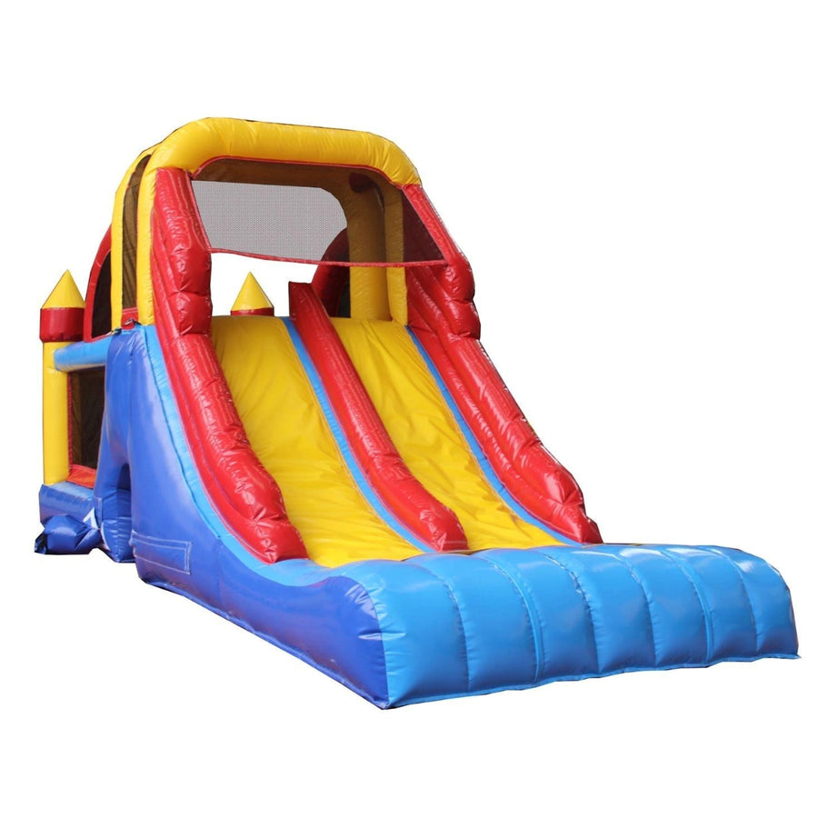 Château gonflable Avyna Happy Bounce - Double Mega Slide 4-1 Prof - 4 personnes 