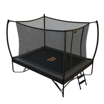 Trampoline en saillie Avyna Pro-Line rectangulaire 275x190 (213) avec filet - HD Plus - gris - avec housse offerte