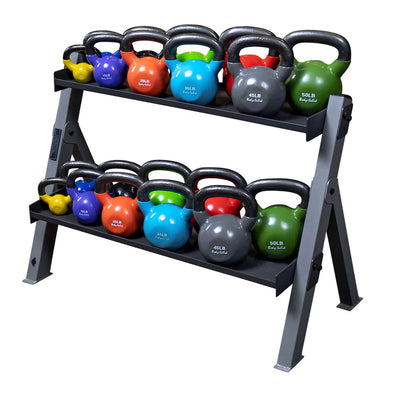 Body-Solid GDKR100 – Zweilagiges Aufbewahrungssystem für Hanteln und Kettlebells