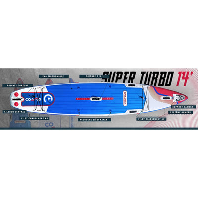 SUP-Board-Set - Coasto Super Turbo 14' - mit Zubehör