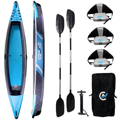 Kayak gonflable avec accessoires - Coasto Russel - 3 personnes