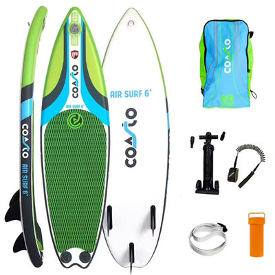 Aufblasbares Surfbrett – Coasto Air Surf 6‘ mit abnehmbaren Flossen