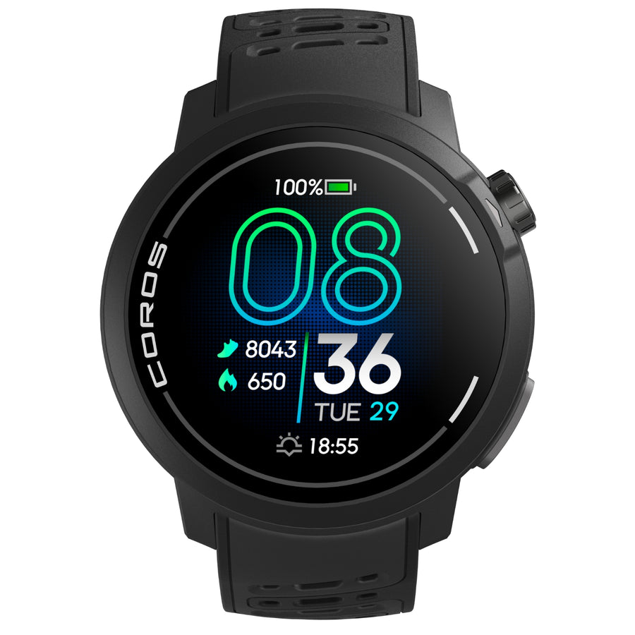 Coros PACE Pro Black (AMOLED) - Montre GPS de sport et d'aventure / Montre multisport