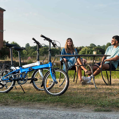 Vélo pliant - Dahon Mariner D8 20" - Lagon / Bleu Métallique - Dérailleur 8 vitesses - Freins V