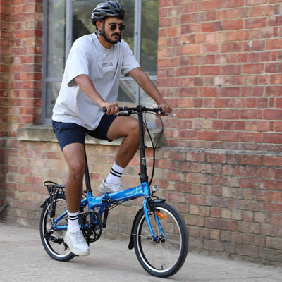 Vélo pliant - Dahon Mariner D8 20" - Lagon / Bleu Métallique - Dérailleur 8 vitesses - Freins V