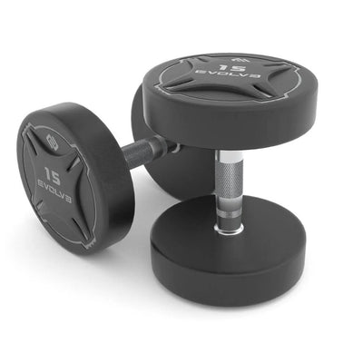 Ensemble d'haltères en uréthane TPU Evolve Fitness (37,5 - 60 KG)