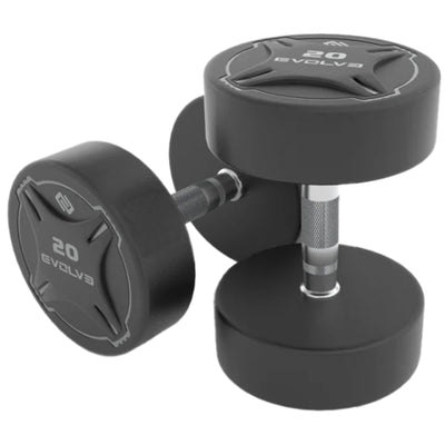 Ensemble d'haltères en uréthane TPU Evolve Fitness (12,5 - 45 KG)