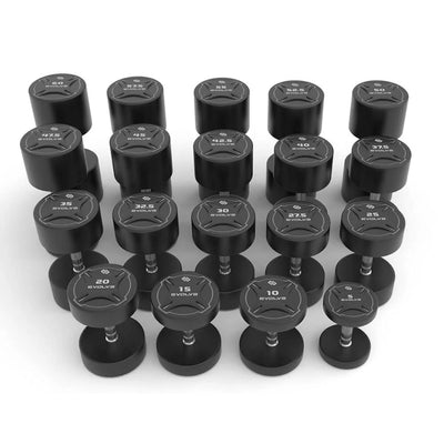 Evolve Fitness TPU Urethane Dumbbell Set (12,5 - 45 KG)