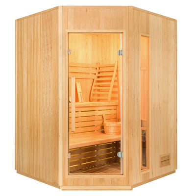 Finse stoomsauna voor 3/4 personen - France Sauna Zen 3C Hoeksauna