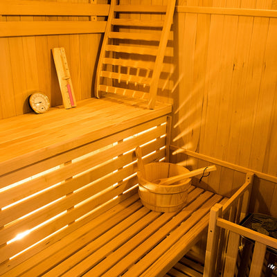 Finnische Dampfsauna für 3/4 Personen - France Sauna Zen 3C Ecksauna