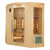 Sauna d'angle infrarouge pour 3 personnes - France Sauna Apollon Quartz 3 places