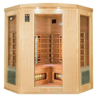 Infrarot-Ecksauna für 3 Personen - France Sauna Apollon Quartz 3-Sitzer