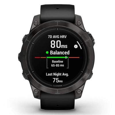 Garmin Epix Pro (G2) 47 mm et 51 mm Sapphire Edition - Titane DLC gris carbone avec bracelet en silicone noir - Montre multisport et extérieur haut de gamme