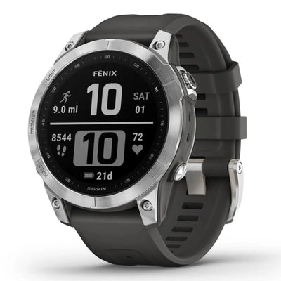 Garmin Fenix ​​​​7 Silver Standard Edition – 42 mm &amp; 47 mm – Multisport- und Outdoor-Uhr