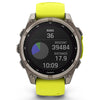 Garmin Fenix ​​​​8 Sapphire Solar - 47 mm &amp; 51 mm - Titane avec bracelet en silicone Amp Yellow/graphite - Montre multisport premium