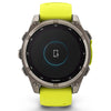 Garmin Fenix 8 Sapphire Solar - 47 mm & 51 mm - Titanium met Amp Yellow/graphite siliconen band - Premium multisport horloge