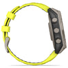 Garmin Fenix 8 Sapphire Solar - 47 mm & 51 mm - Titanium met Amp Yellow/graphite siliconen band - Premium multisport horloge