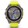 Garmin Fenix ​​​​8 Sapphire Solar - 47 mm &amp; 51 mm - Titane avec bracelet en silicone Amp Yellow/graphite - Montre multisport premium