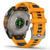 Garmin Fenix 8 Sapphire - 47 mm & 51 mm / AMOLED - Titanium met Spark orange siliconen band - Premium multisport horloge