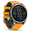 Garmin Fenix 8 Sapphire - 47 mm & 51 mm / AMOLED - Titanium met Spark orange siliconen band - Premium multisport horloge