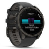 Garmin Fenix 8 Sapphire - 47 mm / AMOLED - Carbon grey DLC-titanium met zwarte siliconen band - Premium multisport horloge