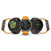 Garmin Fenix ​​​​8 Sapphire - 47 mm / AMOLED - Titane DLC gris carbone avec bracelet en silicone noir - Montre multisport premium