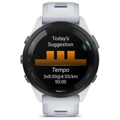 Garmin Forerunner 265 Blanc - 46mm - Montre running &amp; multisport