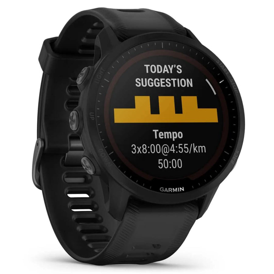 Garmin Forerunner 955 Solar Black – 47 mm – Solarbetriebene Lauf- und Multisportuhr