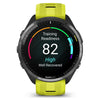 Garmin Forerunner 965 Noir avec bracelet en silicone jaune-noir - 47 mm - Montre de course et multisports premium