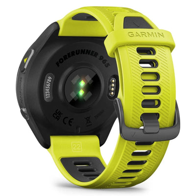 Garmin Forerunner 965 Zwart met geelzwarte siliconen band - 47mm - Premium hardloop & multisport horloge