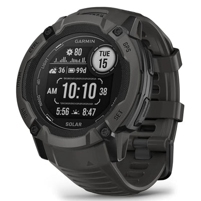 Garmin Instinct 2X Solar Graphite / Noir - 50 mm - Montre intelligente robuste pour les aventures multisports et à énergie solaire