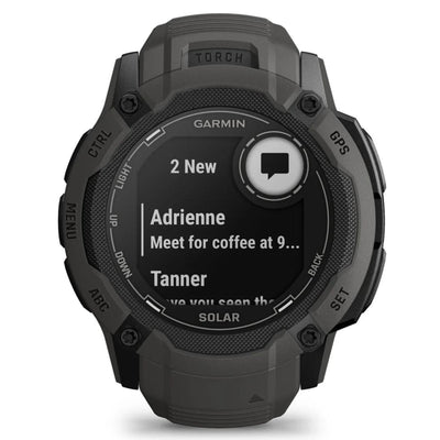 Garmin Instinct 2X Solar Graphite / Noir - 50 mm - Montre intelligente robuste pour les aventures multisports et à énergie solaire