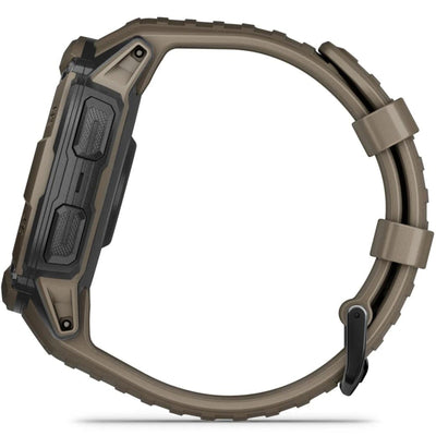 Garmin Instinct 2X Solar Tactical Edition Coyote Tan / Brown - 50 mm - Montre intelligente tactique robuste pour les aventures multisports et alimentées à l'énergie solaire