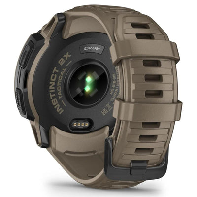 Garmin Instinct 2X Solar Tactical Edition Coyote Tan / Brown – 50 mm – Robuste taktische Smartwatch für Multisport- und solarbetriebene Abenteuer