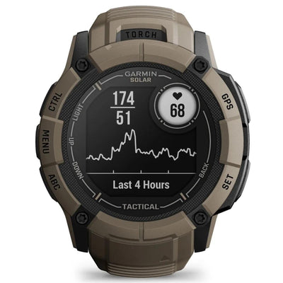 Garmin Instinct 2X Solar Tactical Edition Coyote Tan / Brown – 50 mm – Robuste taktische Smartwatch für Multisport- und solarbetriebene Abenteuer