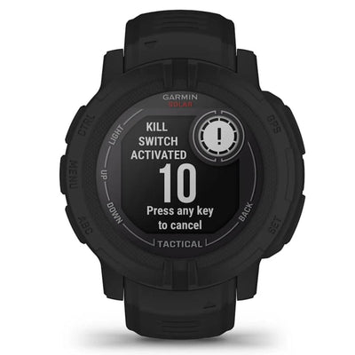 Garmin Instinct 2 Solar Tactical Edition Schwarz – 45 mm – Robuste taktische Smartwatch für Multisport- und solarbetriebene Abenteuer