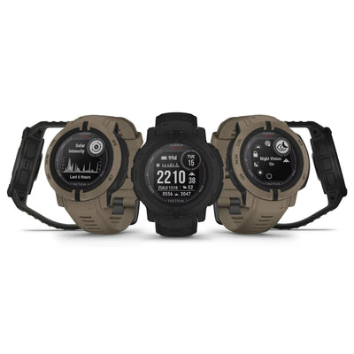 Garmin Instinct 2 Solar Tactical Edition Schwarz – 45 mm – Robuste taktische Smartwatch für Multisport- und solarbetriebene Abenteuer