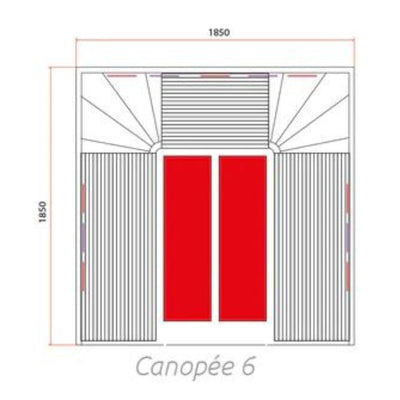 Sauna infrarouge pour 6 personnes - Holl's Canopée 6