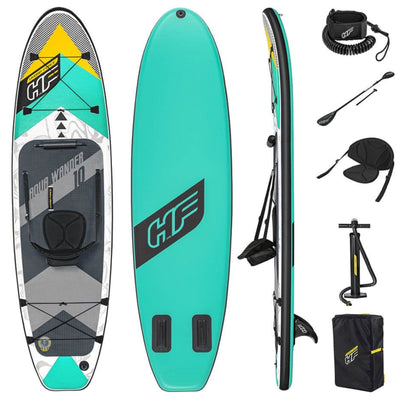 Set de planches SUP - Hydro Force Aqua Wander TravelTech Convertible - avec siège kayak et accessoires - 305 x 84 x 12 cm