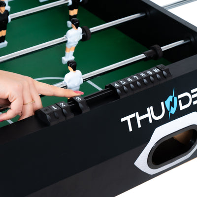 Inklapbare tafelvoetbaltafel - Thunder Black & White 4FT - 121,5 cm x 61 cm x 79 cm