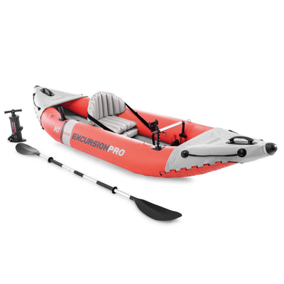 Kayak gonflable avec pagaies, pompe, sac à dos et siège kayak - Intex Excursion Pro - 1 personne