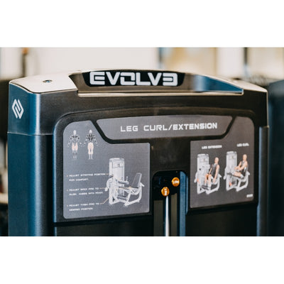 Machine d'extension de jambe/de curl de jambe (poids de frappe) - Evolve Fitness SC-UL-250 sélectionné