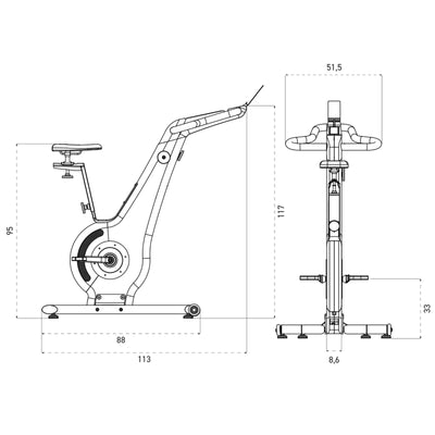 NOHRD Bike V2 Eiken Indoor Fiets met geintegreerd toucscreen - Eikenhout - Gratis installatie