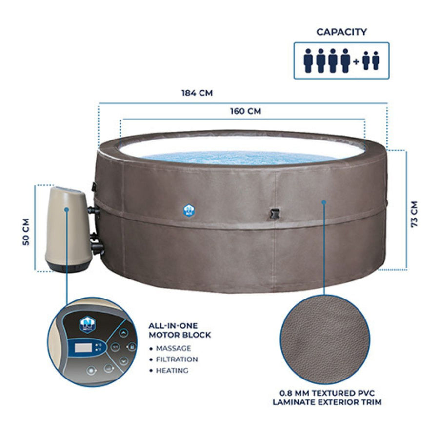 Jacuzzi apparent NetSpa Vita Premium avec mobilier pour 5/6 personnes 