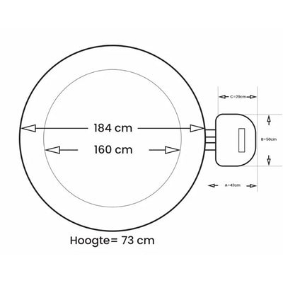 NetSpa Vita Premium Aufputz-Whirlpool für 5/6 Personen