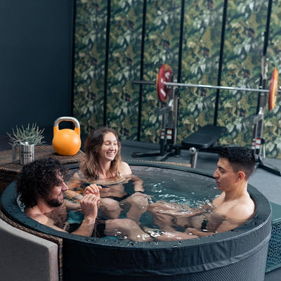 NetSpa Ice Vita bain de glace + jacuzzi pour 4 personnes avec ensemble de meubles - multifonctionnel - 3 kW