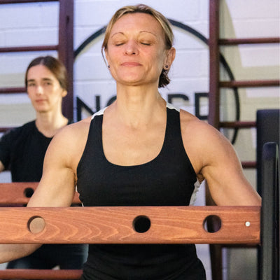 NOHRD Elasko Club - Cadre réglable pour entraînement d'étirement et d'équilibre - Chêne teinté