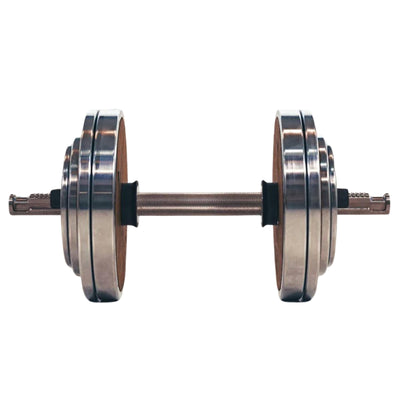 NOHRD Weight Plate Tower Walnoot - Set met Gungnir Dumbbells & Barbell - Notenhout